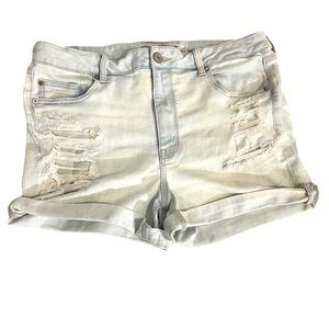 American Eagle High Rise Skinny Ripped Jeans Shorts Size 18